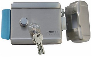 FE-2369 Замок накл,универсальный,цилиндр+3ключа,блокировка кнопкой выхода (12)